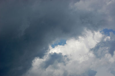 Low angle view of clouds in sky