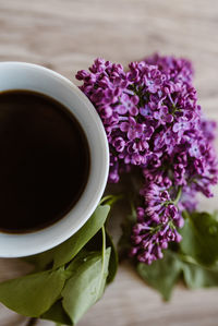 Close-up of coffee on table