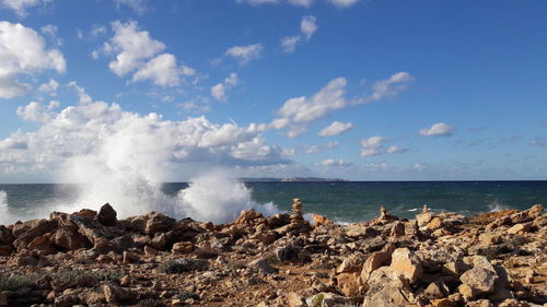 Panoramic view of sea against sky