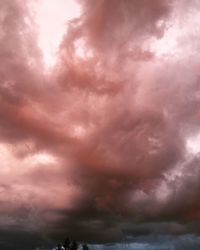 Low angle view of storm clouds in sky