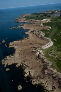 High angle view of sea