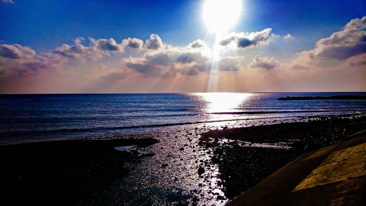 VIEW OF SEA AGAINST SKY DURING SUNSET