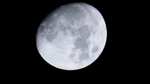 Low angle view of moon in sky