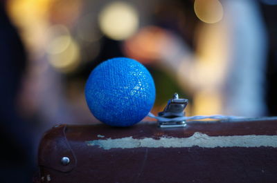 Close-up of blue wall