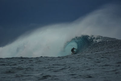 Man surfing in sea