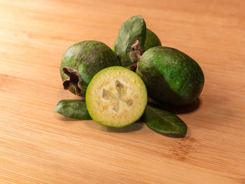 Close-up of fruits on table