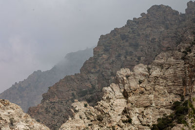 Scenic view of rocky mountains against sky