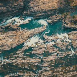 Full frame shot of rocks in water