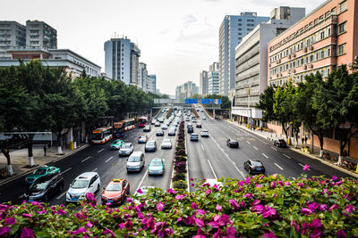 View of city street