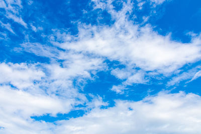 Low angle view of clouds in sky