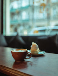 Close-up of coffee on table