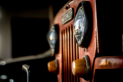 Close-up of vintage car