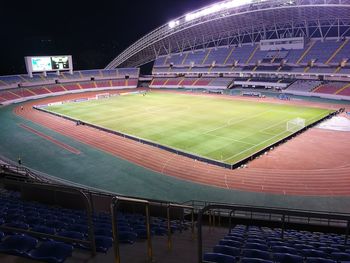 Group of people on soccer field