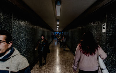 People walking in subway