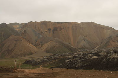 Scenic view of arid landscape against sky