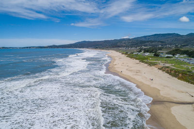 Half moon bay state beach in california. usa