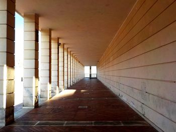 Empty corridor of building