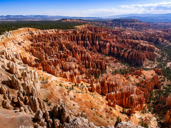 View of hoodoos in the amphieheater in bryce canyon national park, utah, usa