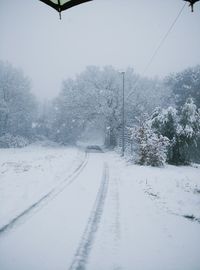 Snow covered road