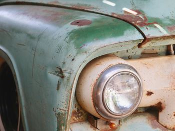 Close-up of rusty car