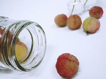 Close-up of fruits on table