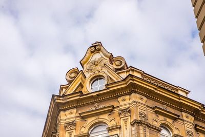 Low angle view of temple against sky