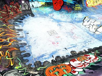 Close-up of multi colored text