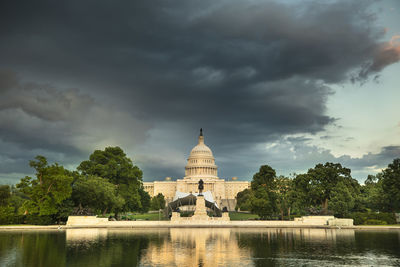 View of building against cloudy sky