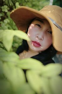 Close-up portrait of teenage girl