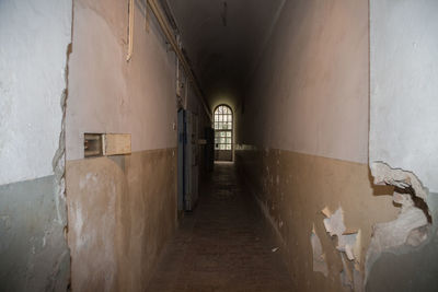 Empty corridor in building