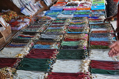 Full frame shot of multi colored for sale at market stall