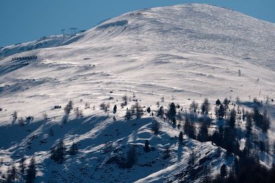 Snow covered mountain against sky