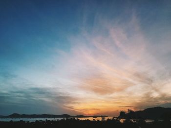 Scenic view of dramatic sky during sunset