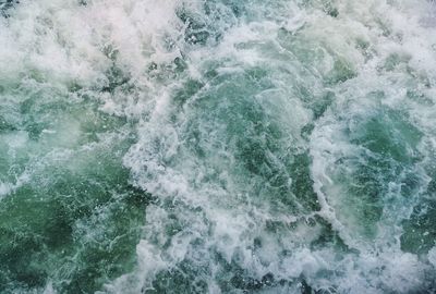 High angle view of waves in sea