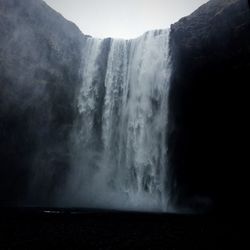 Scenic view of waterfall