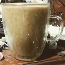 Close-up of coffee on table