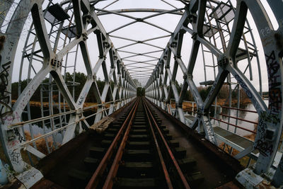 Railway bridge against sky