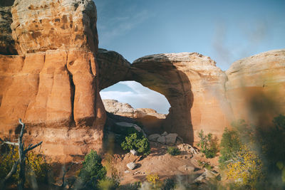 Rock formations against sky