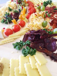 Close-up of food on table