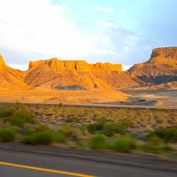 Scenic view of mountain road