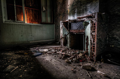 Interior of abandoned house