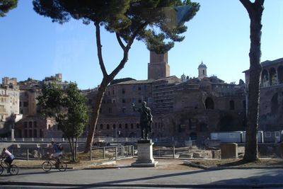 Statue in city