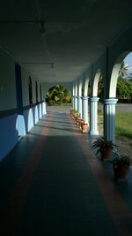 View of corridor against sky