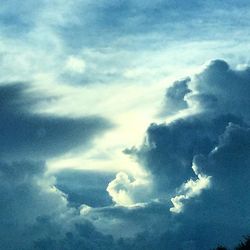 Low angle view of cloudy sky