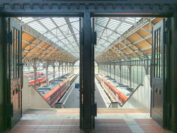 View of empty walkway