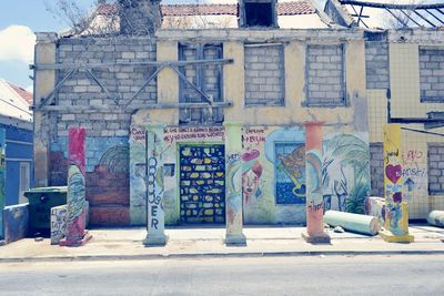 Graffiti on building