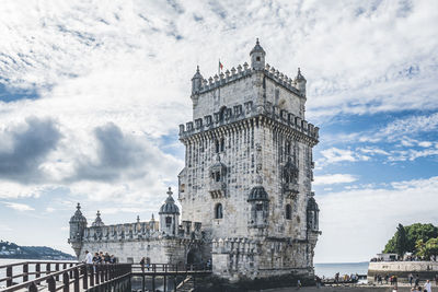 Belem tower of saint vincent , lisbon, portugal. beautiful 16th-century fortification. 