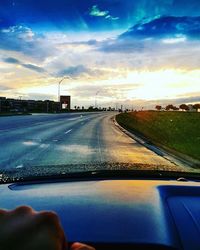 Road passing through landscape