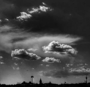 Storm clouds over dramatic sky