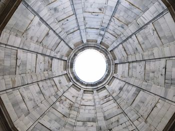 Low angle view of skylight